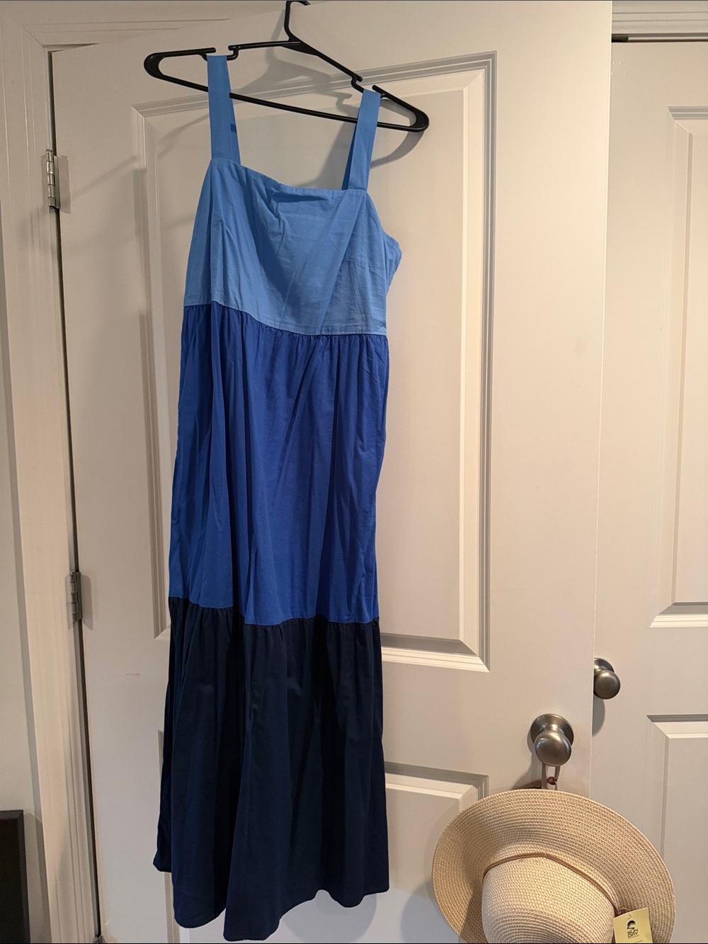 LOFT Blue Tiered Maxi Dress